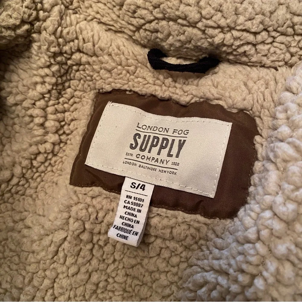 Kids LONDON FOG SUPPLY CO Hooded Puffer Jacket Size S/4